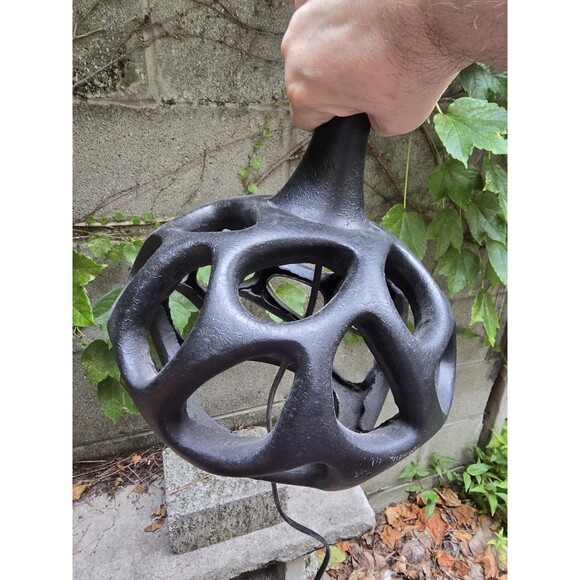 Silverwood Clove Black Geometric Resin Table Lamp 21" Tall 8" Diameter - Picture 8 of 8